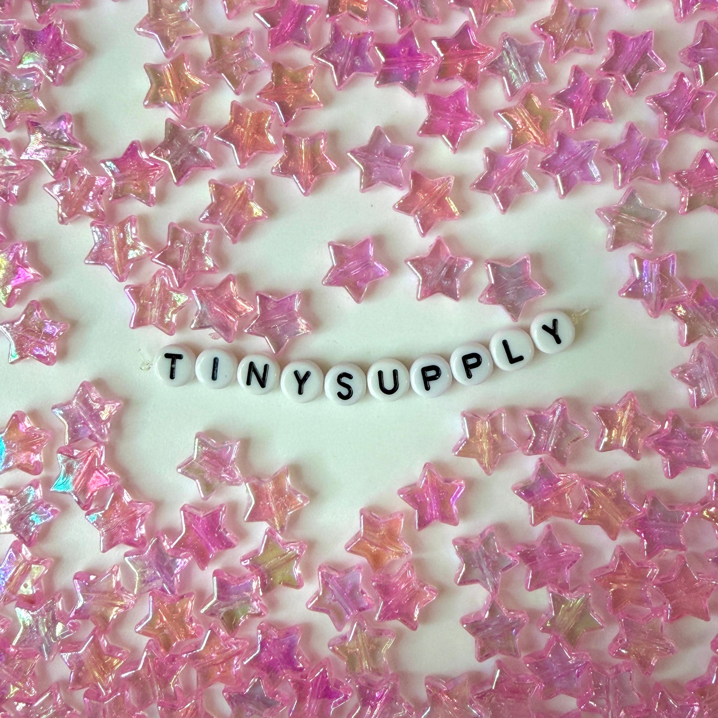 10MM AB Light Pink Transparent Acrylic Star Spacer Beads