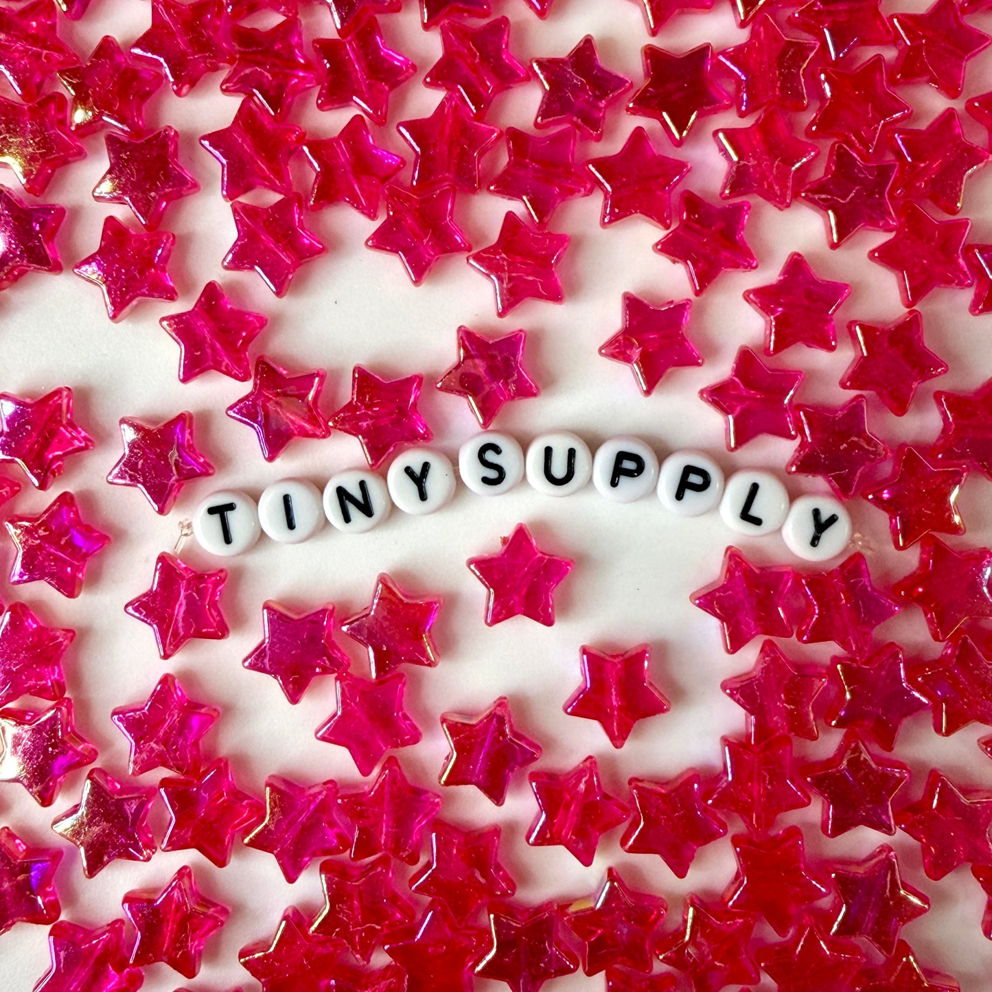 10MM AB Rose Pink Transparent Acrylic Star Spacer Beads