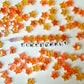 10MM AB Orange Transparent Acrylic Star Spacer Beads