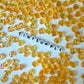 8MM AB Orange Transparent Acrylic Heart Spacer Beads with Vertical Hole
