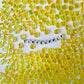8MM AB Yellow Transparent Acrylic Heart Spacer Beads with Vertical Hole
