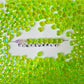 8MM AB Green Transparent Acrylic Heart Spacer Beads with Vertical Hole