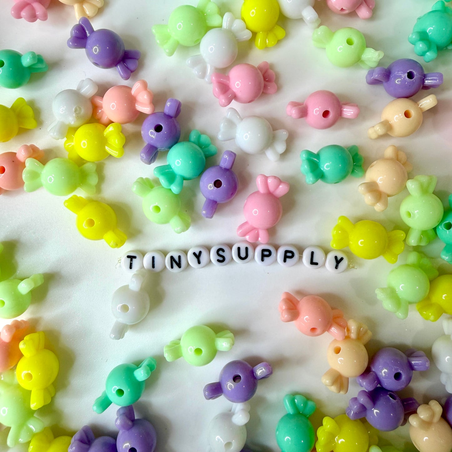 Chunky 21.5MM x 11.5MM Colorful Wrapped Candy Beads