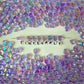 8MM Light Purple Transparent Acrylic Heart Spacer Beads with Vertical Hole