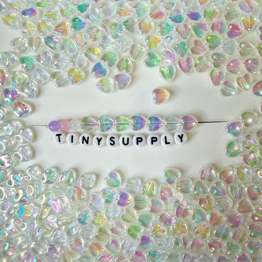 8MM Clear White Transparent Acrylic Spacer Beads