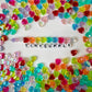 8MM Mixed Colors Transparent Acrylic Heart Spacer Beads with Vertical Hole