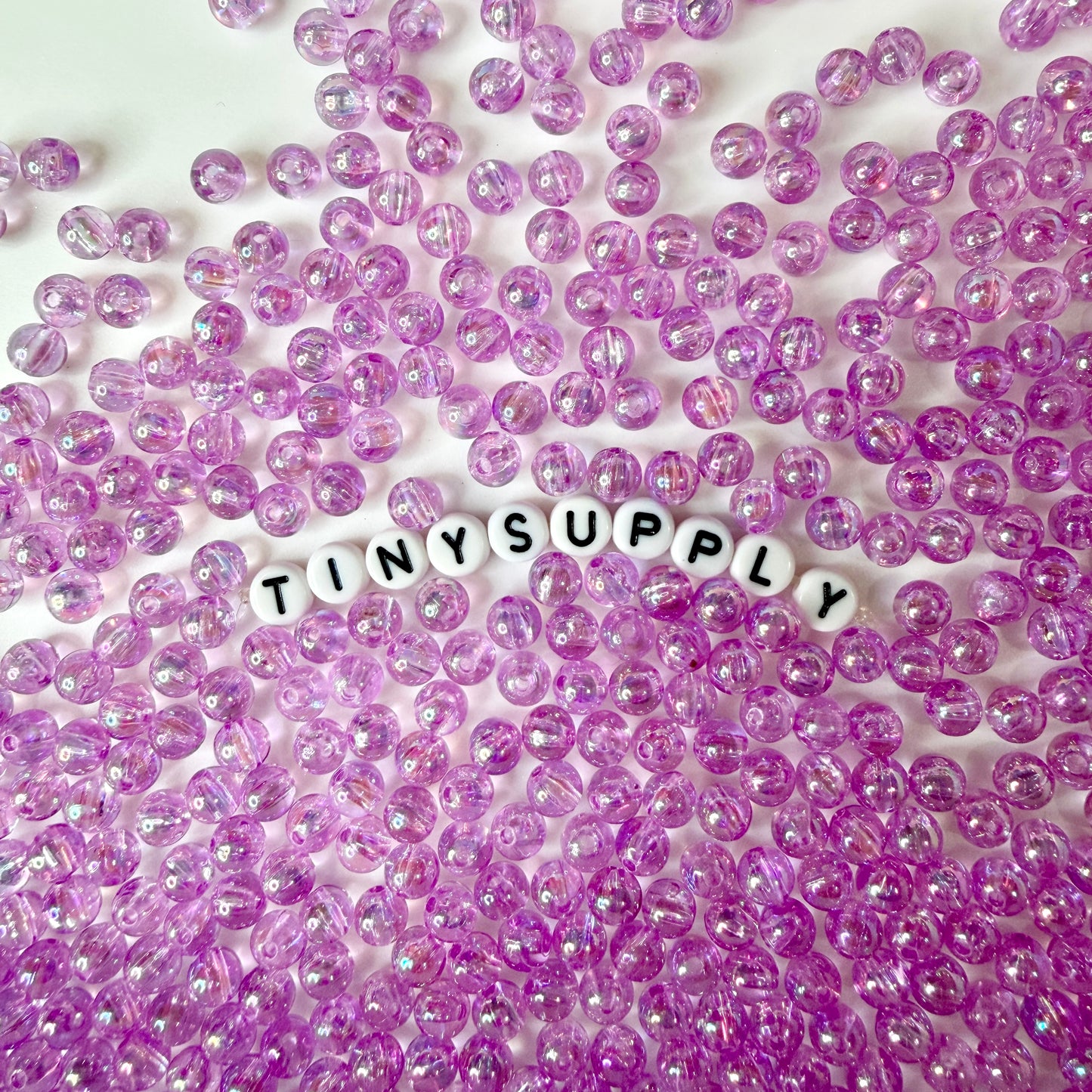 6MM/8MM AB Lilac Acrylic Iridescent Beads