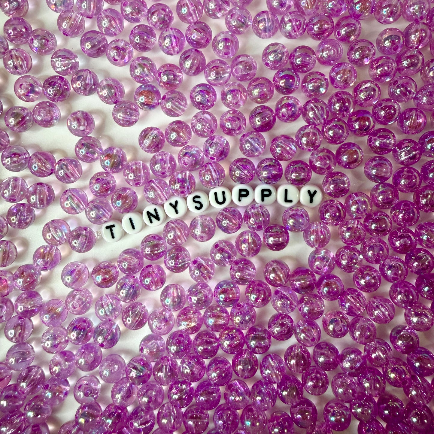 6MM/8MM AB Lilac Acrylic Iridescent Beads