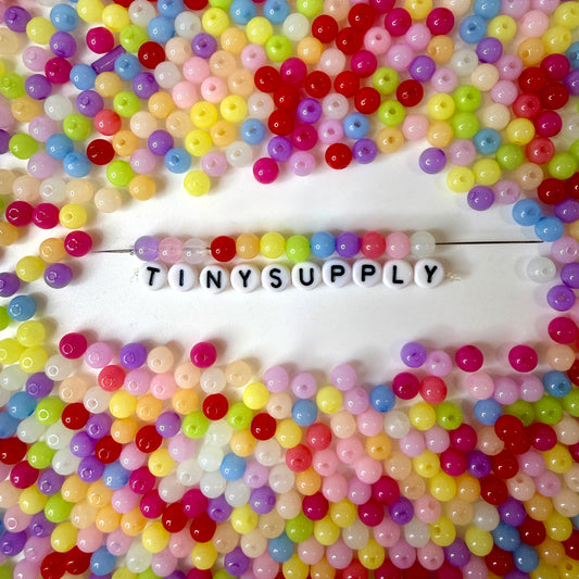 6MM/8MM Mixed Color Pastel Jelly Acrylic Round Spacer Beads