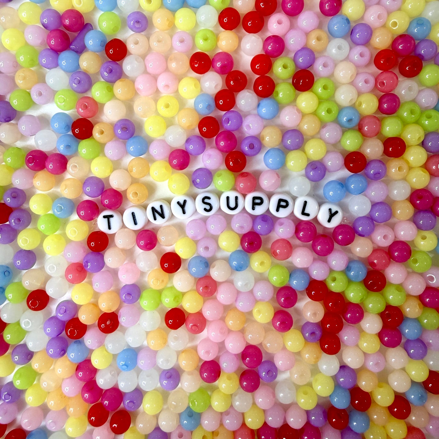 6MM/8MM Mixed Color Pastel Jelly Acrylic Round Spacer Beads