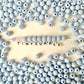 8.5MM Pastel Blue Acrylic Glitter Round Spacer Beads