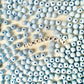 8.5MM Pastel Blue Acrylic Glitter Round Spacer Beads