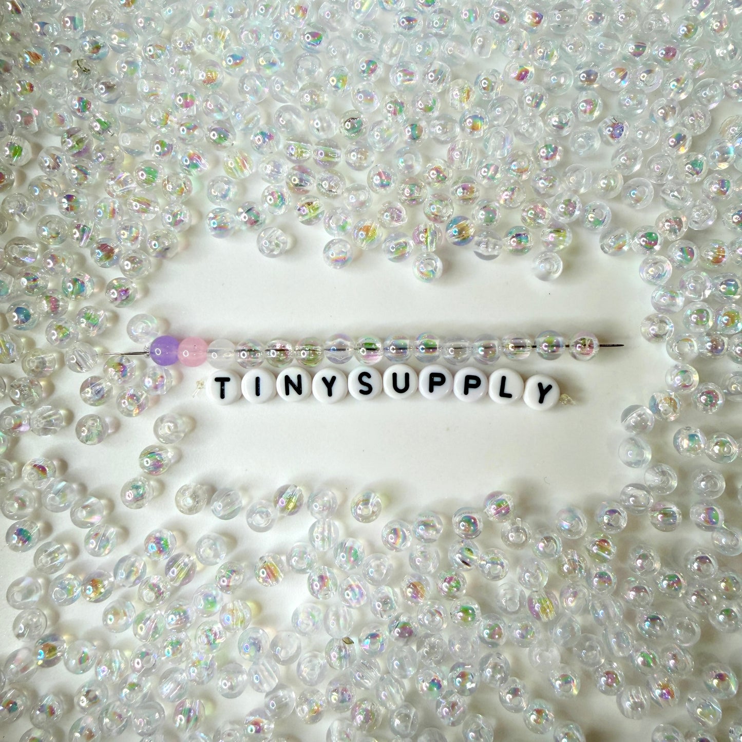 6MM/8MM AB Clear Transparent Iridescent Acrylic Beads
