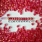 6MM Red Pink Colored Glass Heart Beads B07