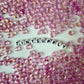 6MM Violet Colored Glass Heart Beads B06