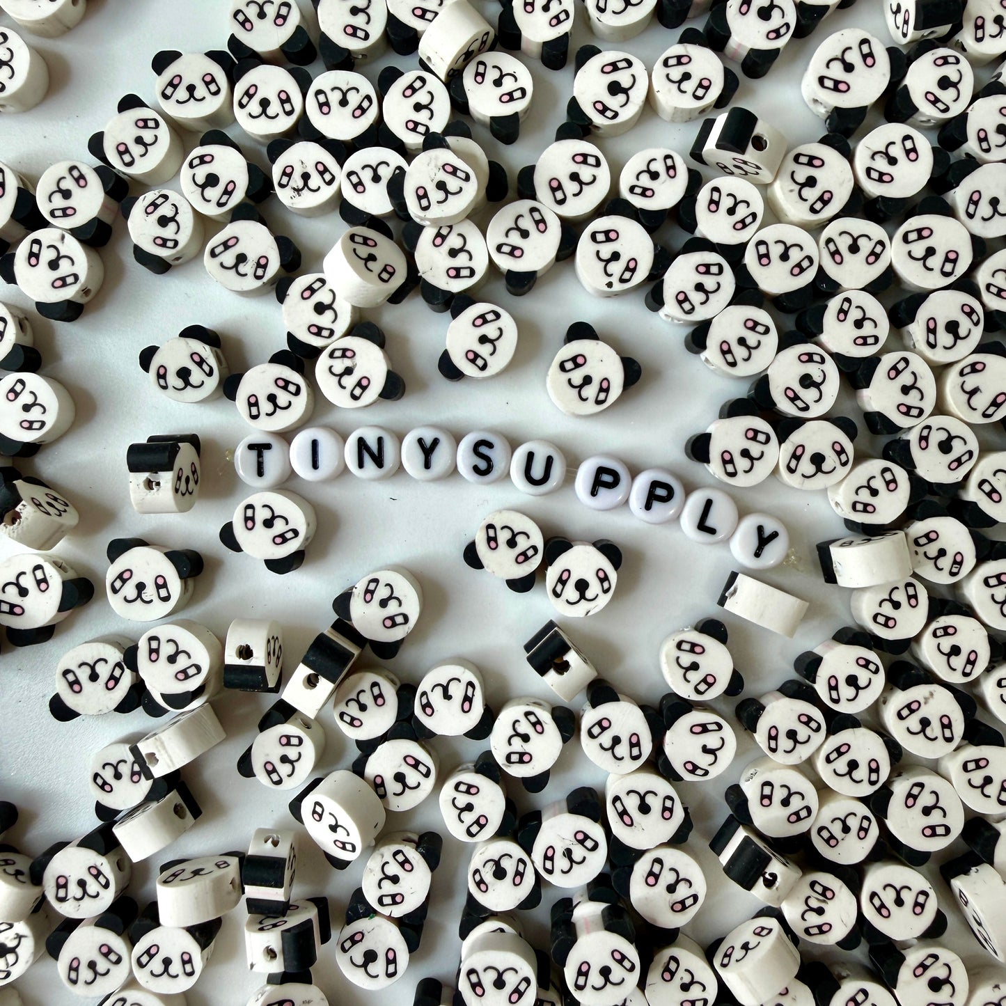 10MM Funny Panda, Animal Themed Polymer Clay Beads