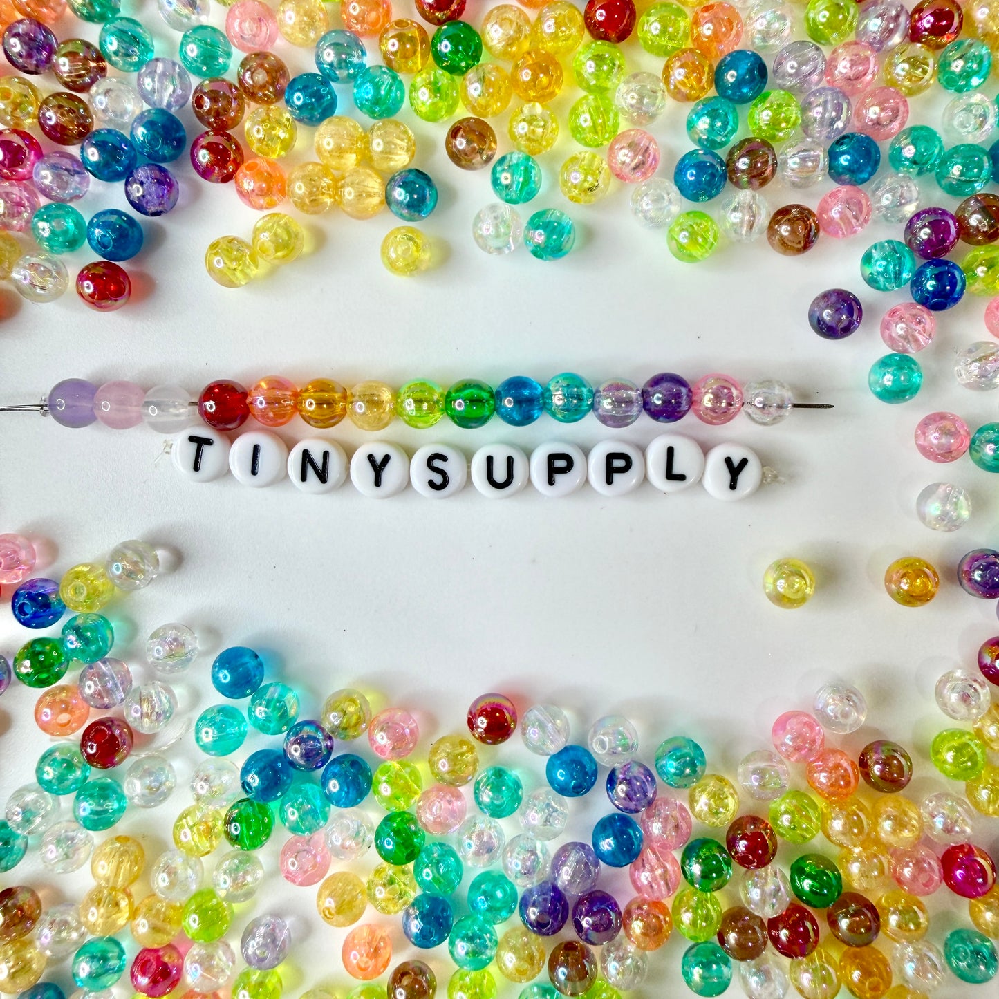 6MM/8MM AB Mixed Color Transparent Acrylic Beads
