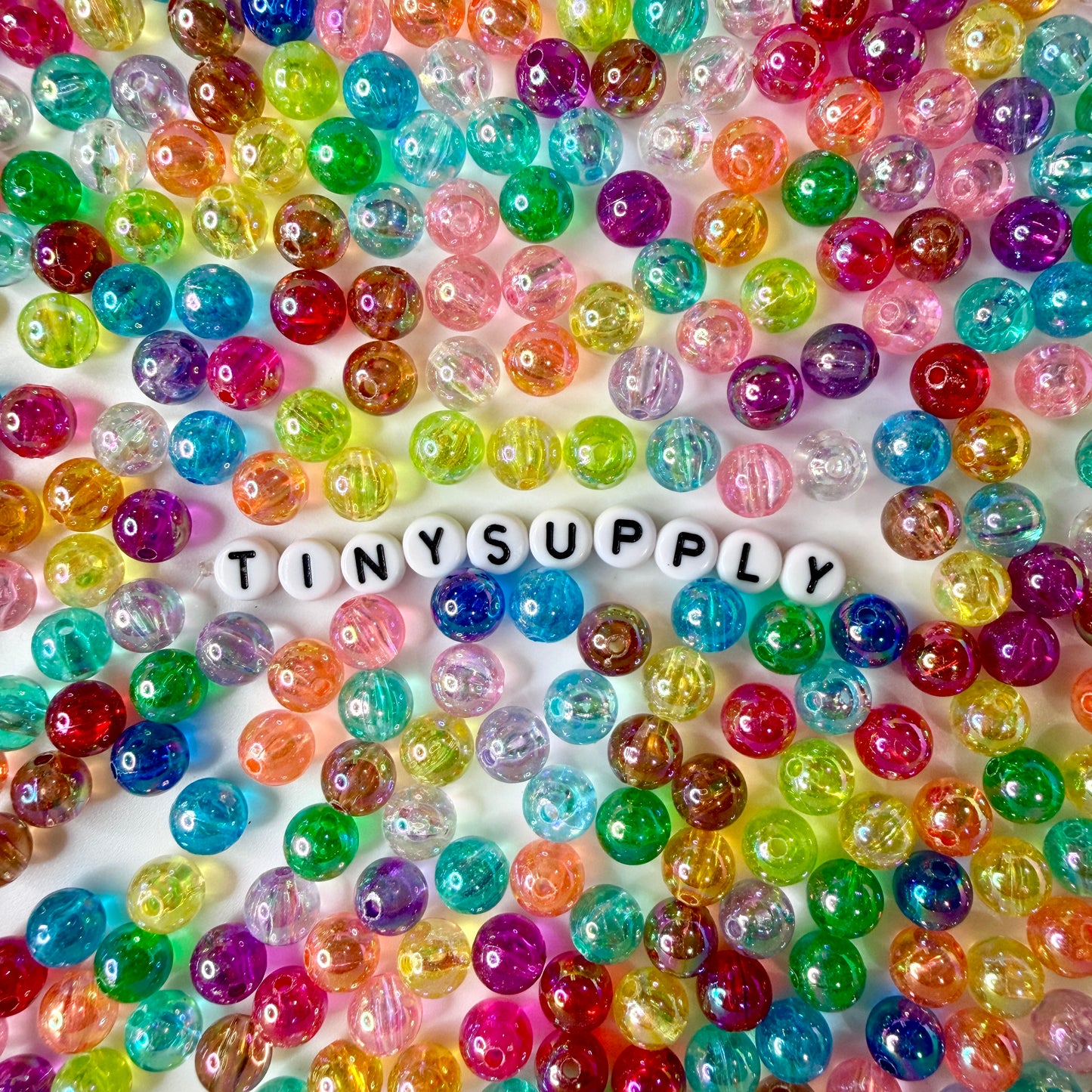6MM/8MM AB Mixed Color Transparent Acrylic Beads