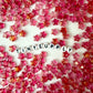 8.5MM Rose Pink Colored Glass Star Beads D05