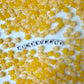 8.5MM Yellow Gold Glass Star Beads AB1