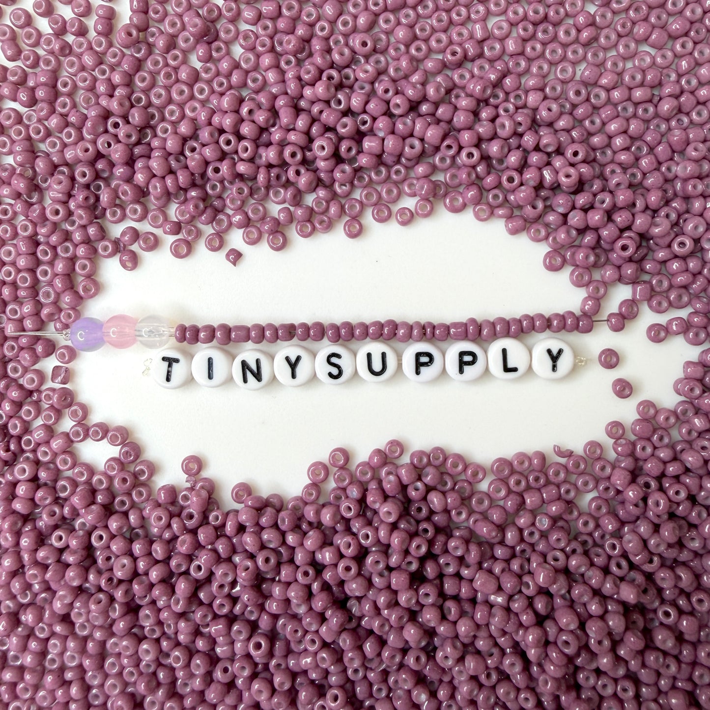3MM Dusty Purple 8/0 Glass Seed Beads (S036-18) D41-17
