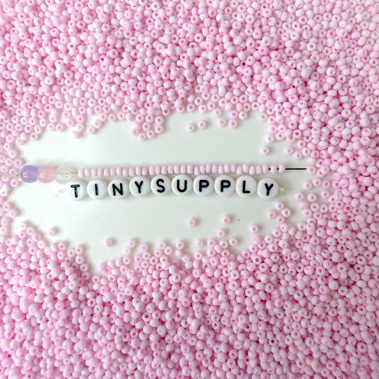 3MM Frosted Pink 8/0 Glass Seed Beads (S048-005) D41-22