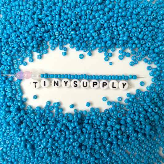 3MM Dodger Blue 8/0 Glass Seed Beads (S036-11) D41-25