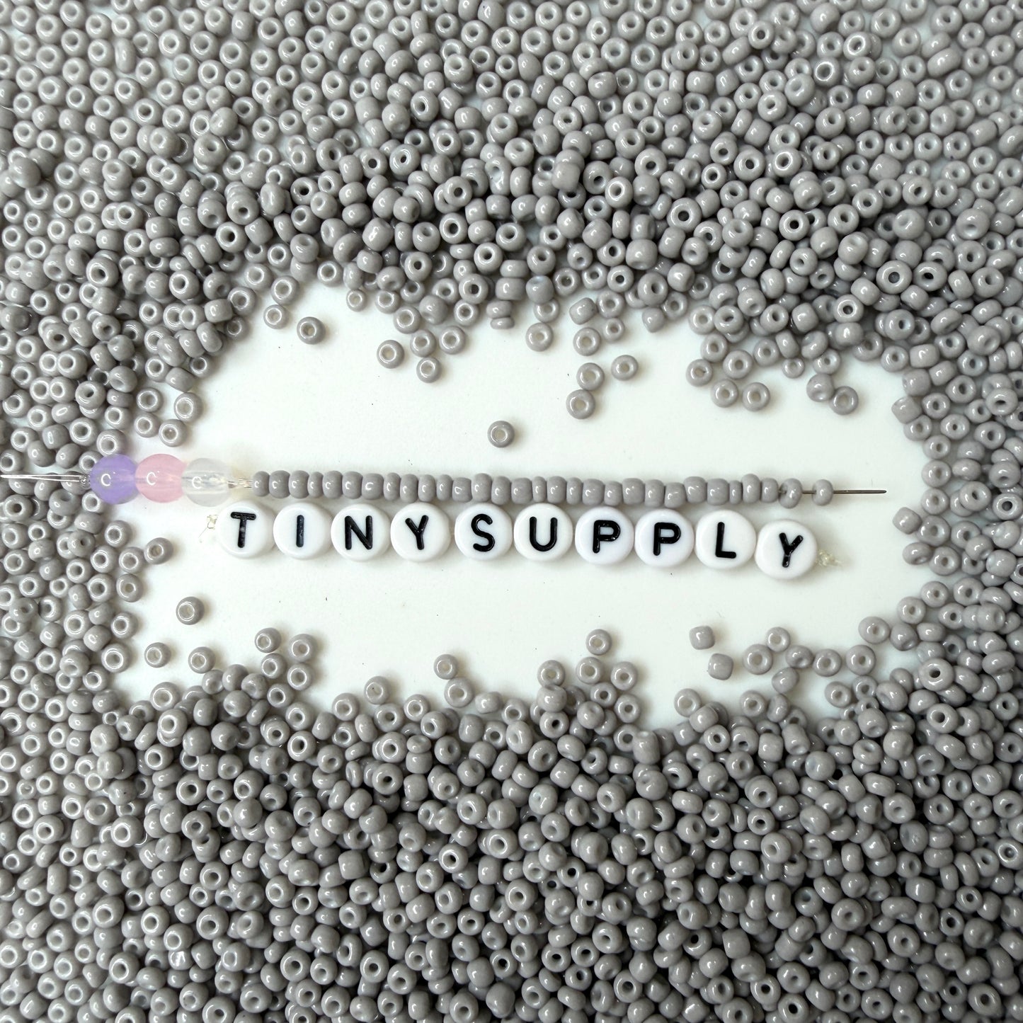 3MM Light Steel 8/0 Glass Seed Beads (S036-09) D41-27