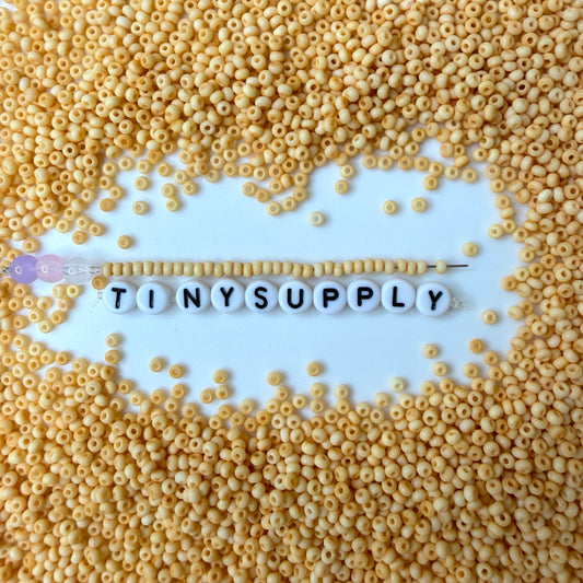 3MM Frosted Pastel Orange 8/0 Glass Seed Beads (S048-018) D41-29