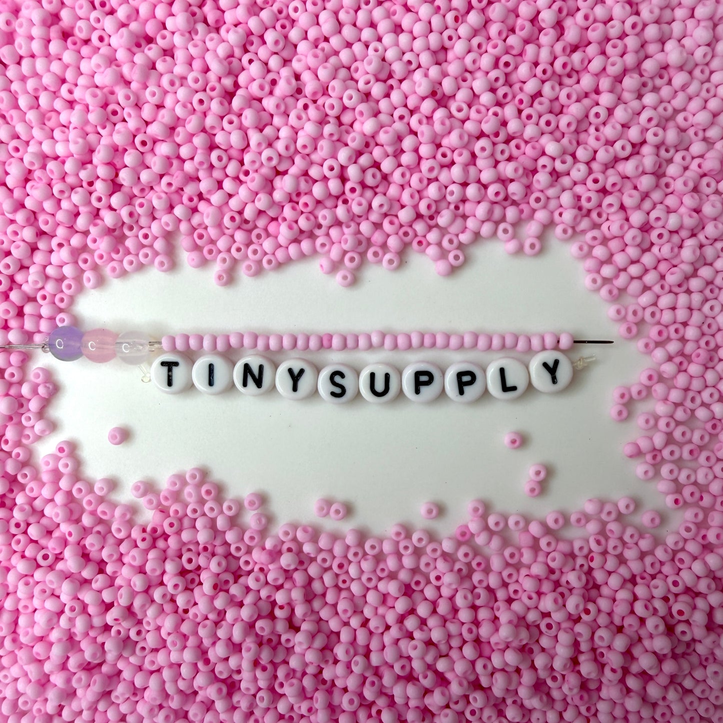 3MM Frosted Pearl Pink 8/0 Glass Seed Beads (S048-003) D41-31