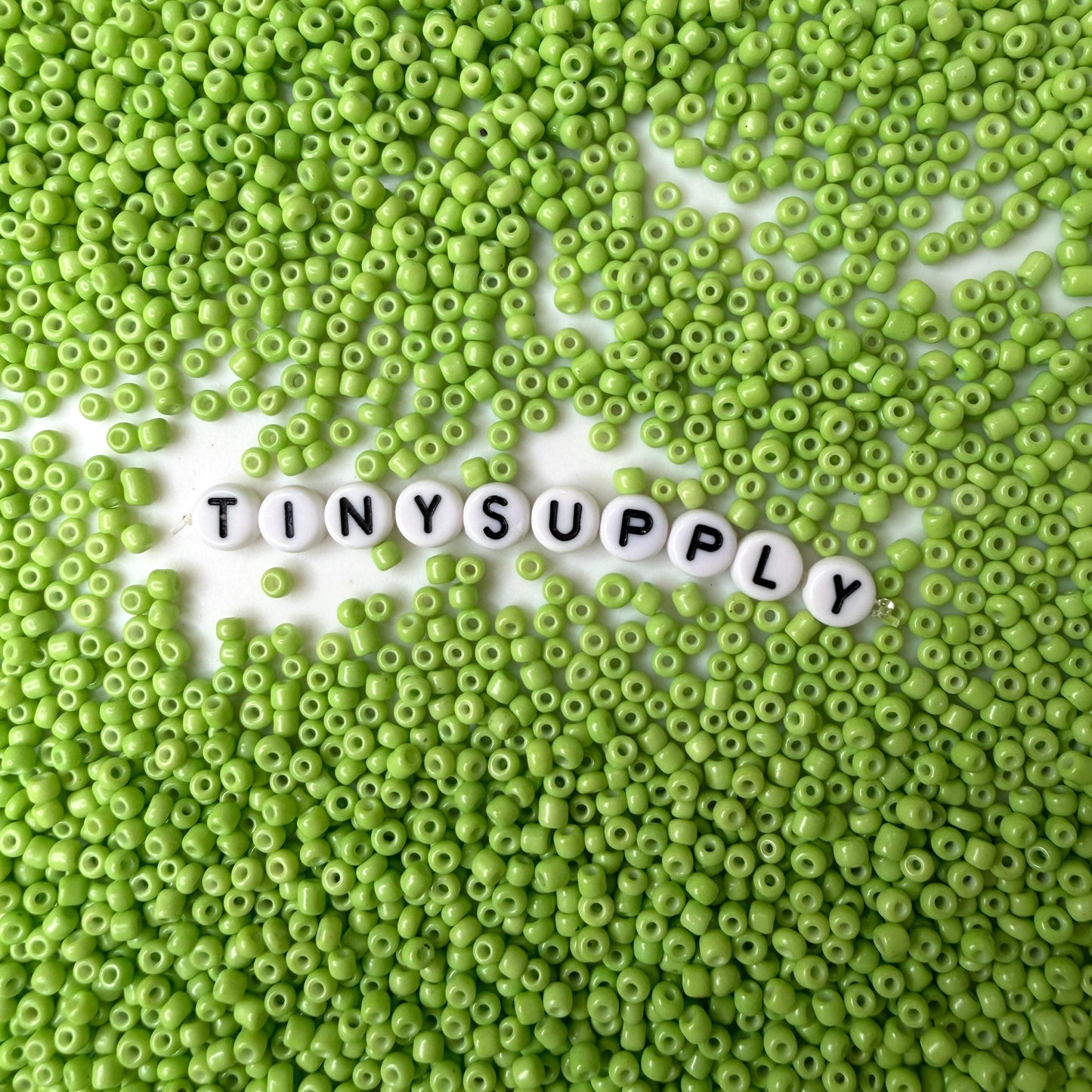 3MM Lime Green 8/0 Glass Seed Beads (S036-16) D41-33
