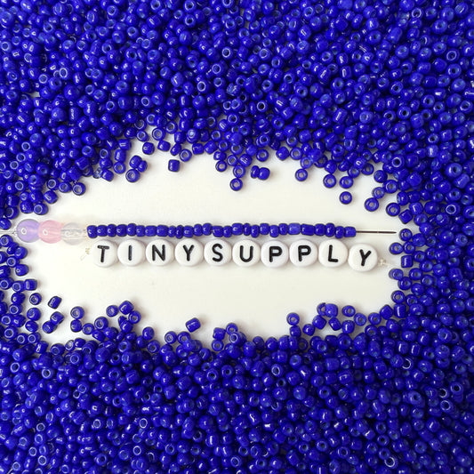 3MM Navy Blue 8/0 Glass Seed Beads (S036-07) D41-34