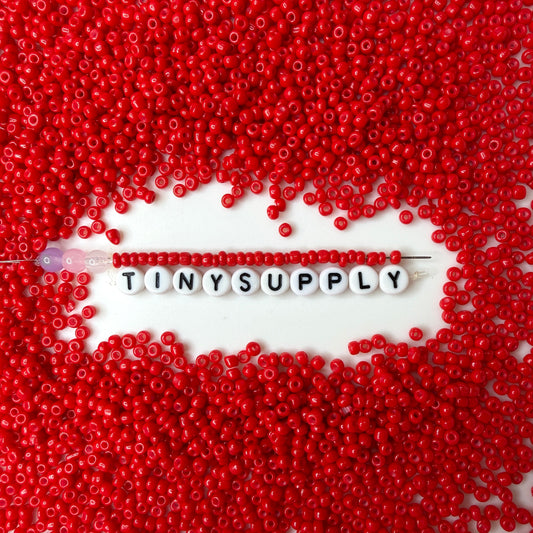 3MM Red 8/0 Glass Seed Beads (S036-15) D41-32