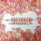 15MM Pink Yellow Butterfly Speckled Glass Butterfly Beads