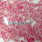 15MM Clear Pink w/Gold Specks Butterfly Colored Glass Beads