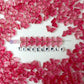 15MM Rose Red Butterfly Speckled Glass Beads