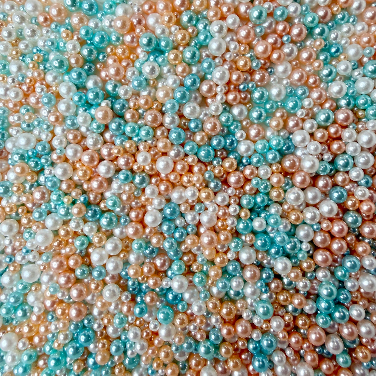 Mixed No Hole Blue Tan Pearls (1.5MM-5MM; NOT EDIBLE) D12-06