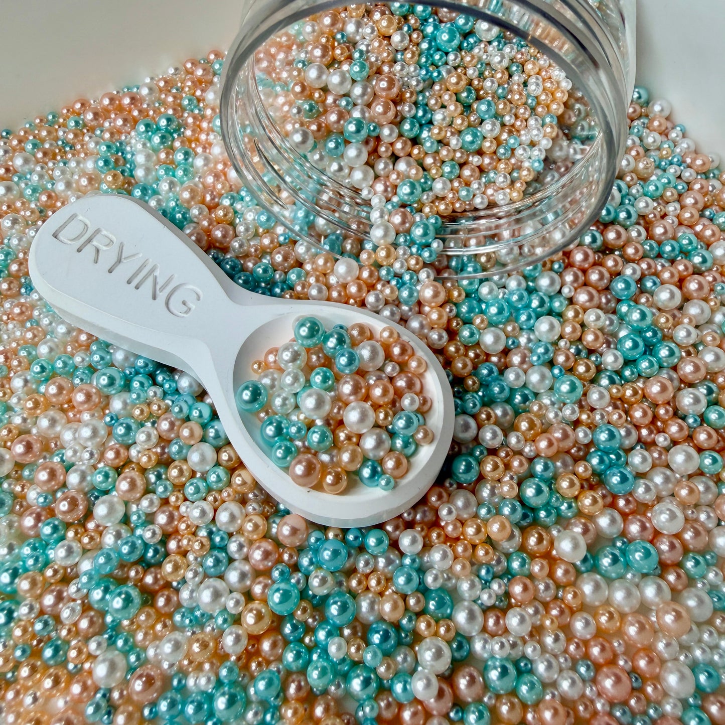 Mixed No Hole Blue Tan Pearls (1.5MM-5MM; NOT EDIBLE) D12-06