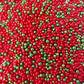 Mixed No Hole Christmas Red Green Pearls (2.5MM-5MM; NOT EDIBLE) D12-07