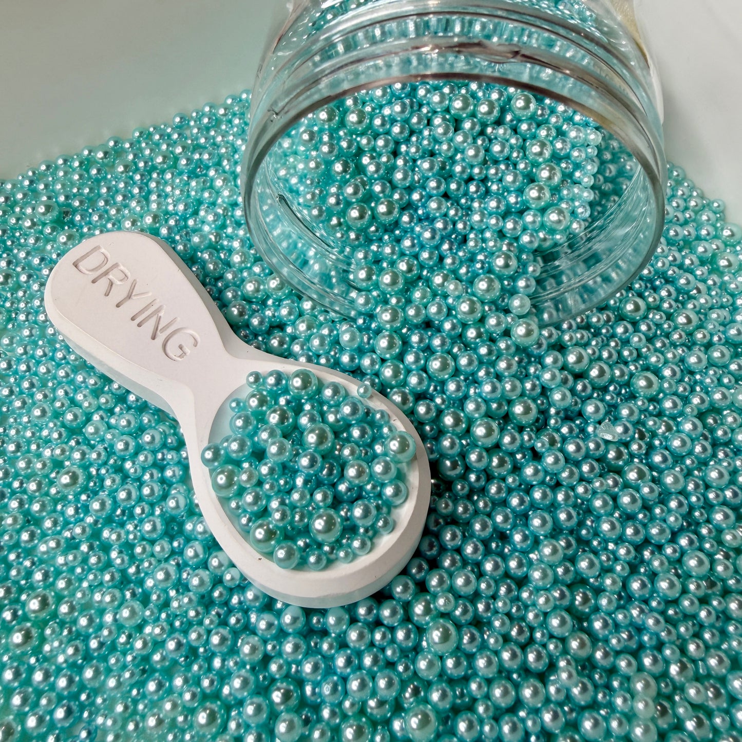 Mixed No Hole Aqua Blue Pearls (2.5MM-5MM; NOT EDIBLE) D12-09