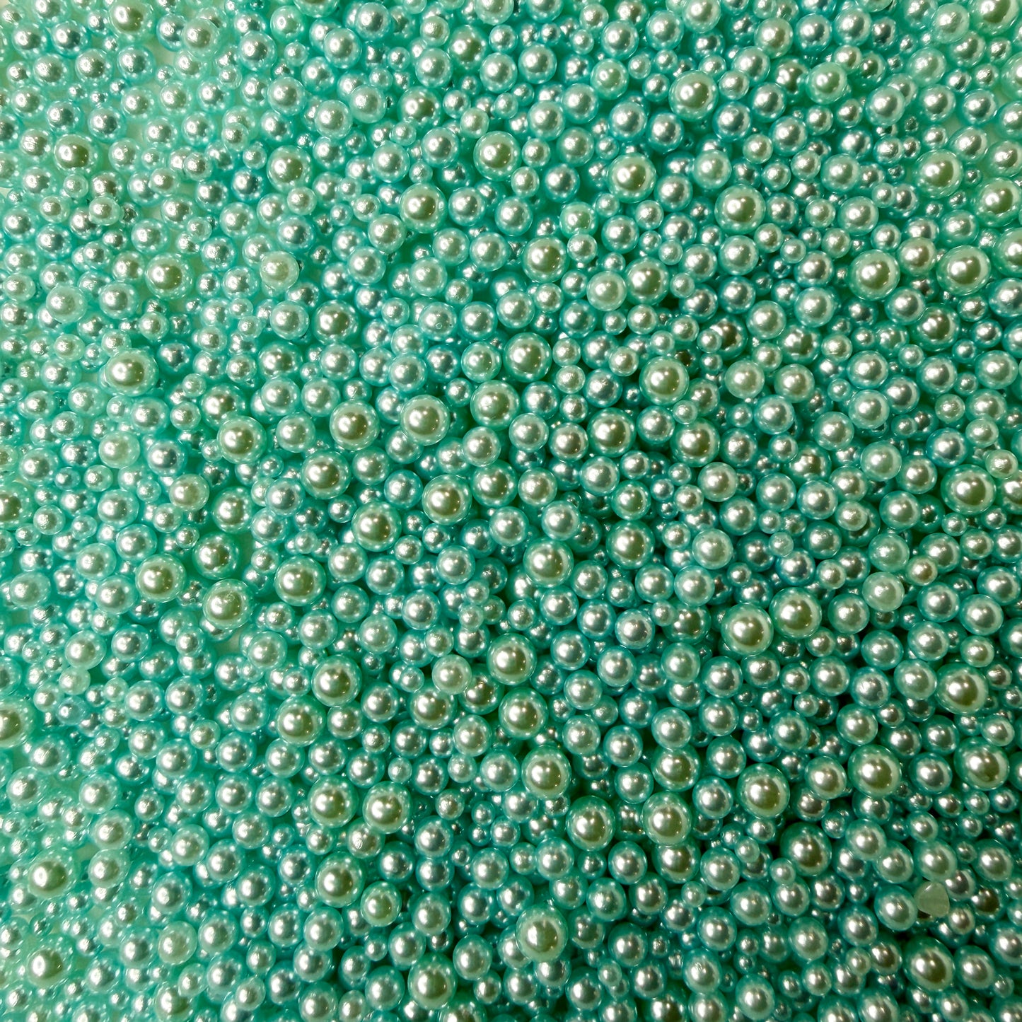 Mixed No Hole Aqua Blue Pearls (2.5MM-5MM; NOT EDIBLE) D12-09