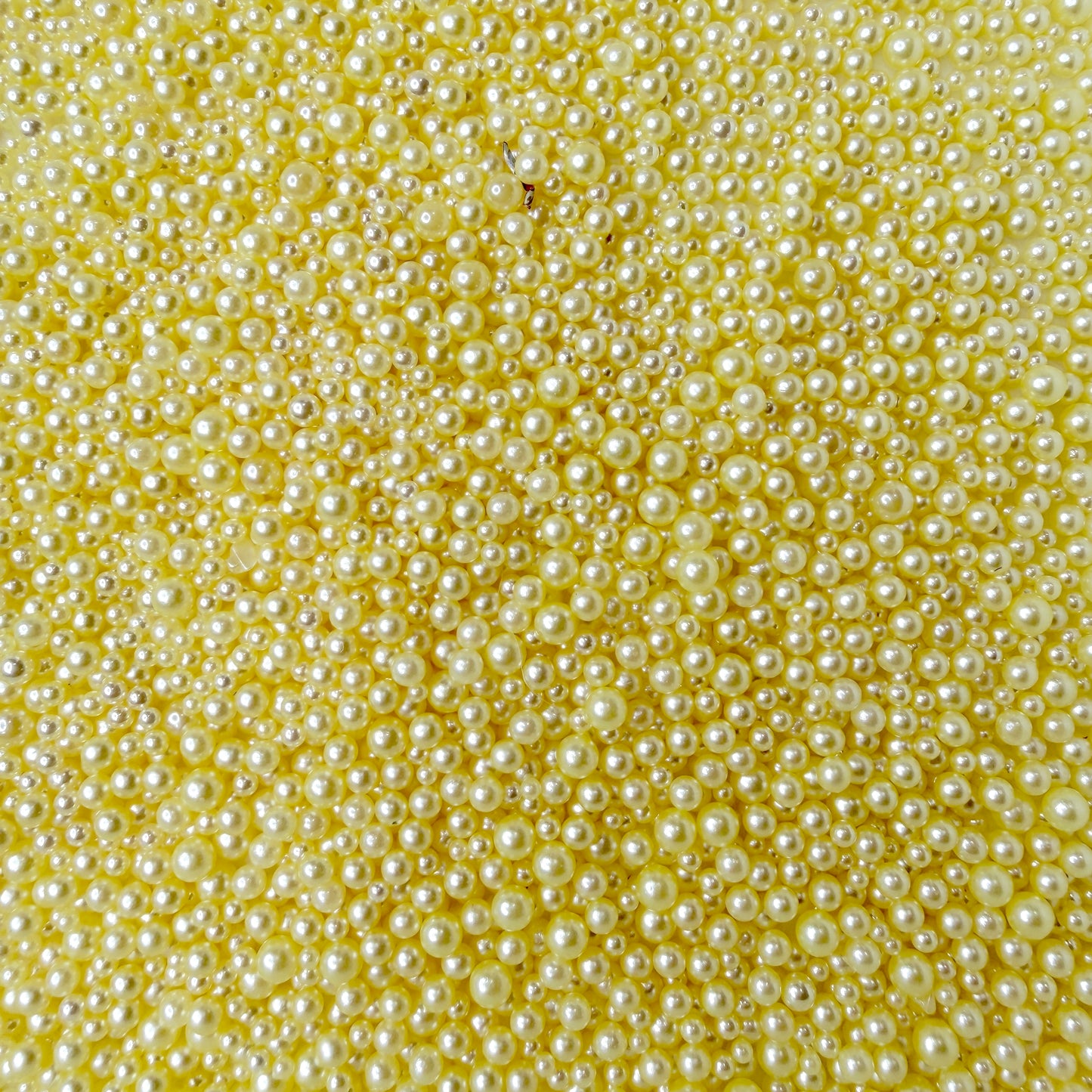 Yellow No Hole Pearls (2.5MM-5MM; NOT EDIBLE) D12-12