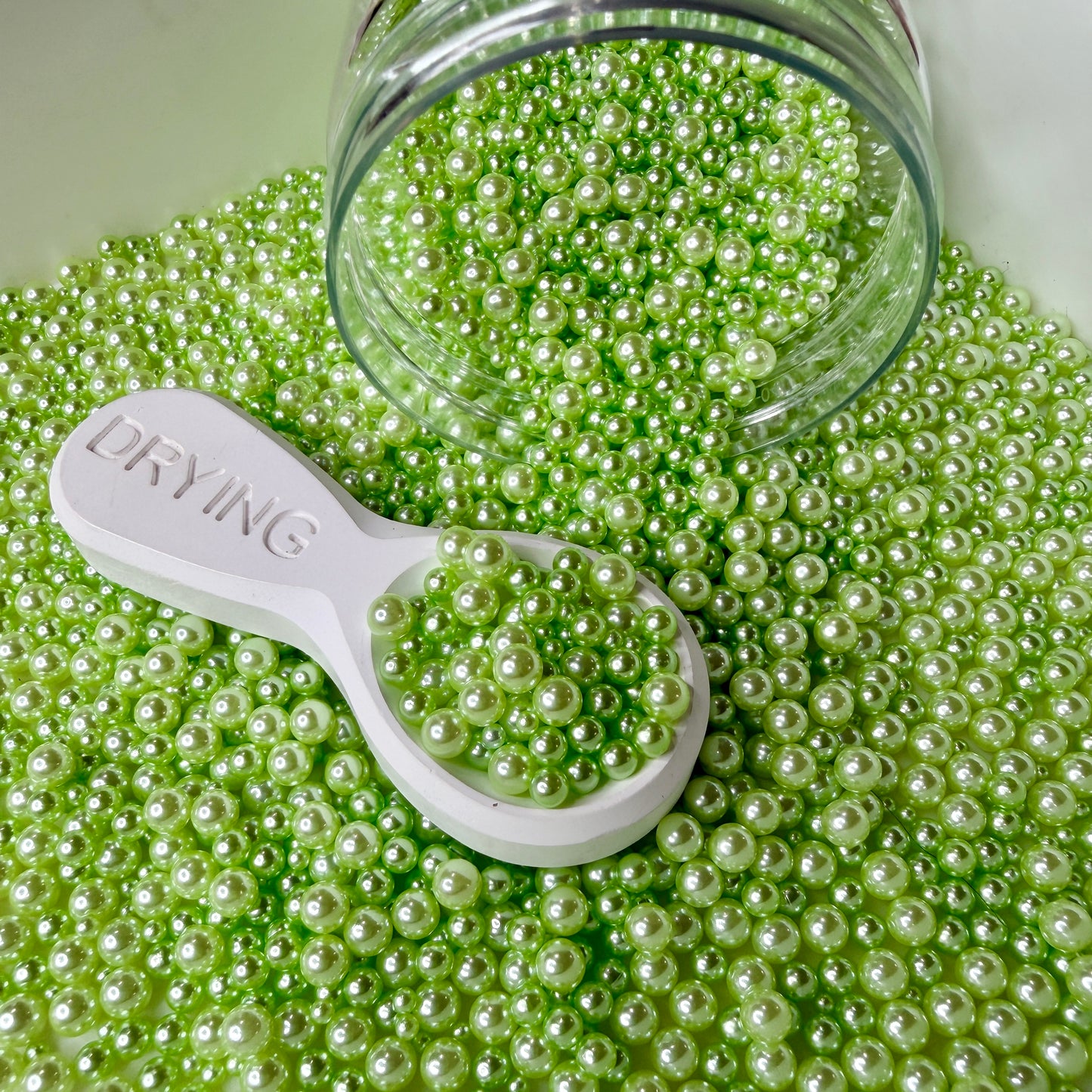 Light Green No Hole Pearls (2.5MM-5MM; NOT EDIBLE) D12-13