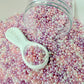 Mixed No Hole Pink Purple Pearls (1.5MM-5MM; NOT EDIBLE) D12-15