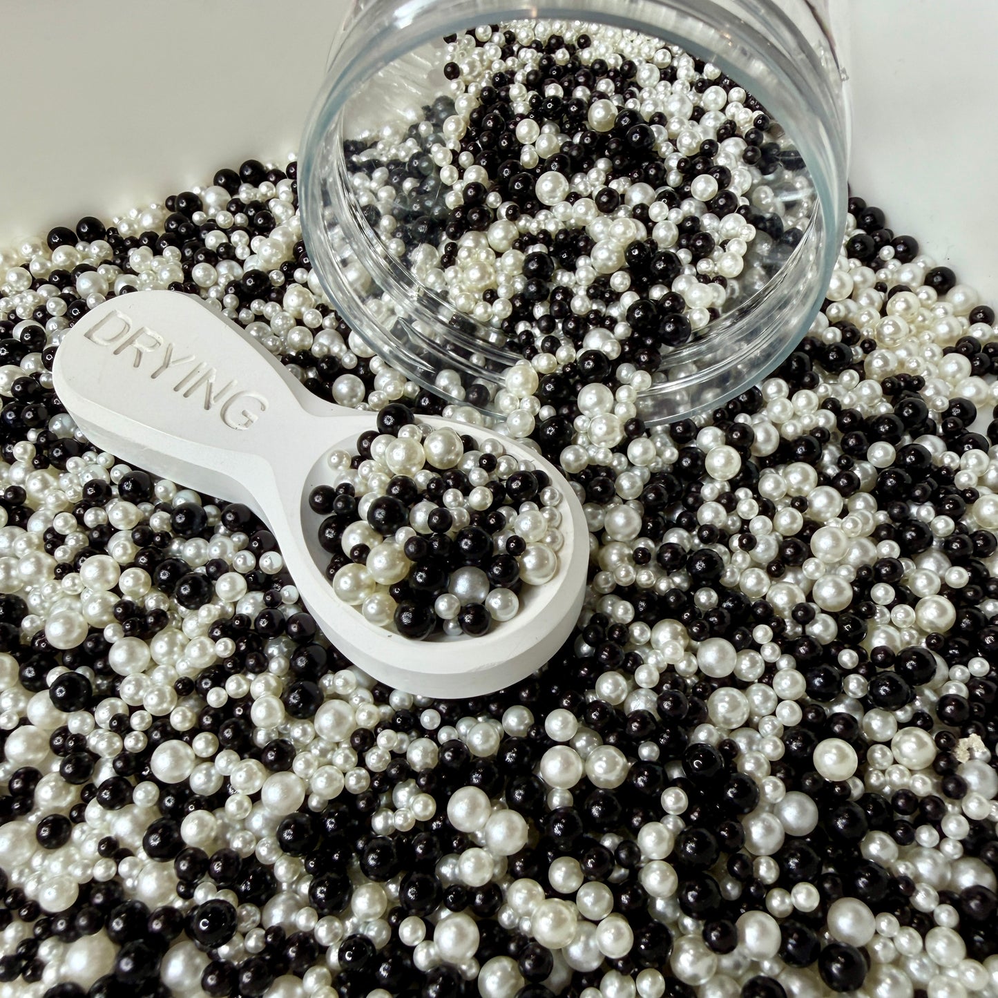 Mixed No Hole Black and White Pearls (2.5MM-5MM; NOT EDIBLE) D12-16