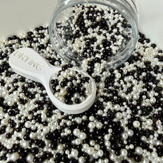 Mixed No Hole Black and White Pearls (2.5MM-5MM; NOT EDIBLE) D12-16