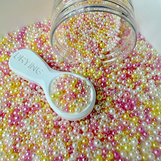 Mixed No Hole Yellow Pearls (2.5MM-5MM; NOT EDIBLE) D12-19