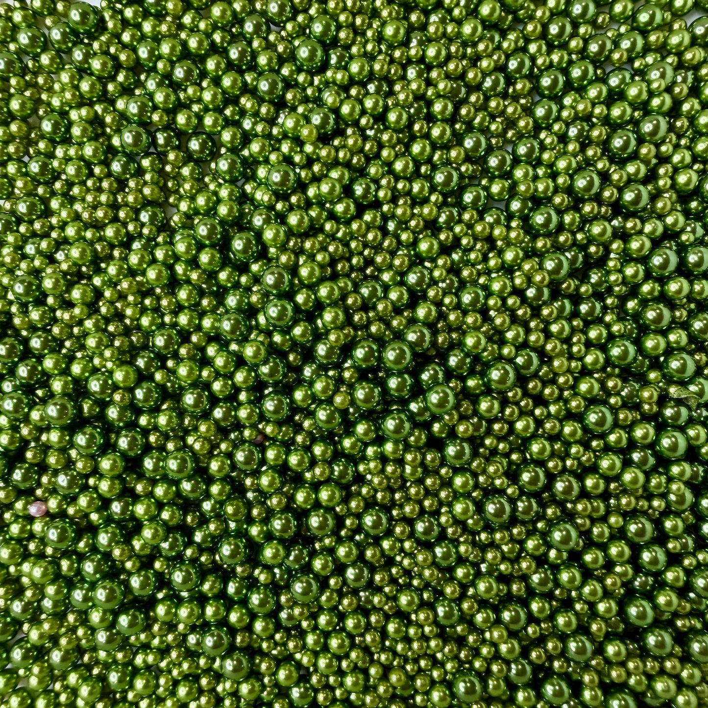 Mixed No Hole Dark Green Pearls (2.5MM-5MM; NOT EDIBLE) D12-27