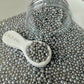 Matte Silver No Hole Pearls Slime (2.5MM-5MM; NOT EDIBLE) D12-31