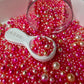 Mixed No Hole Pink Gradient Ombre Pearls (4mm-10mm; NOT EDIBLE) D12-35